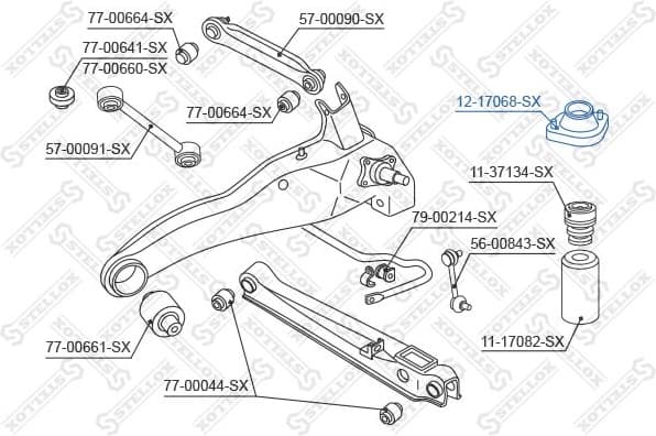 Suspension Strut Support Mount 12-17068-SX - image 2