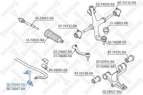 Link/Coupling Rod, stabiliser bar 56-74048-SX
