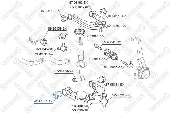 Mounting, control/trailing arm 87-98140-SX - image 2
