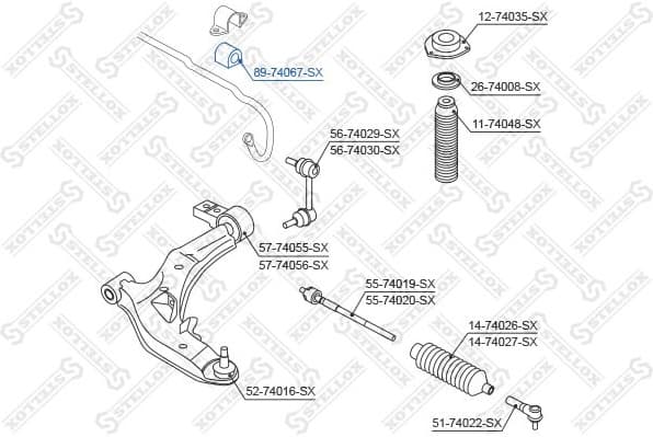 Mounting, stabiliser bar 89-74067-SX - image 2