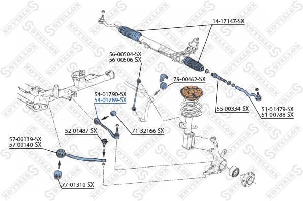 Control/Trailing Arm, wheel suspension 54-01789-SX - image 2