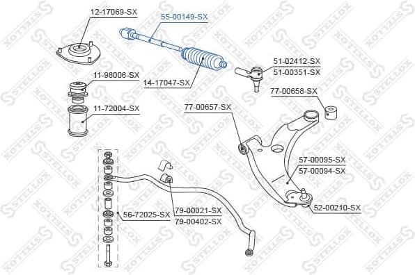 Inner Tie Rod 55-00149-SX - image 2