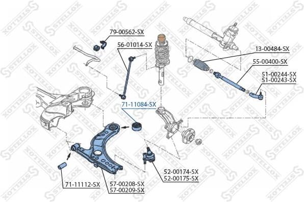 Mounting, control/trailing arm 71-11084-SX - image 2