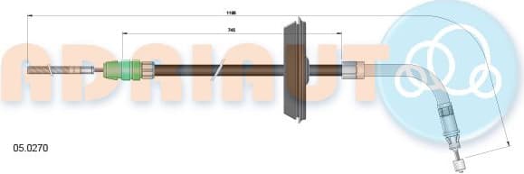 Cable Pull, parking brake 05.0270