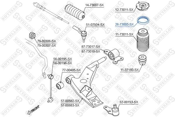 Suspension Strut Support Mount 26-73003-SX