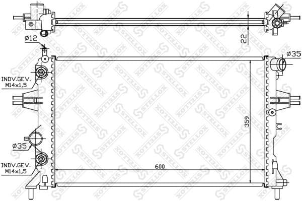 Radiator, engine cooling 10-25062-SX