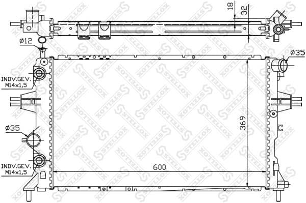 Radiator, engine cooling 10-26065-SX