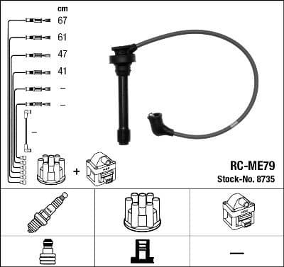 Ignition Cable Kit RC-ME79