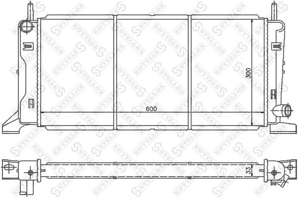 Radiator, engine cooling 10-25086-SX