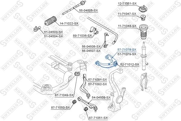 Control/Trailing Arm, wheel suspension 57-71078-SX - image 2