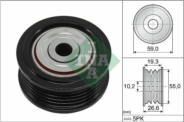 Deflection/Guide Pulley, V-ribbed belt 532 0860 10