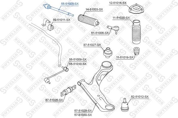 Inner Tie Rod 55-51008-SX - image 2