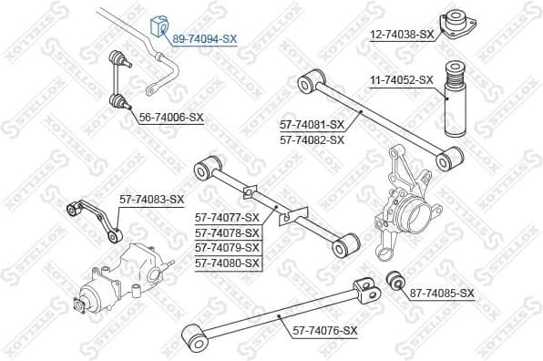 Mounting, stabiliser bar 89-74094-SX - image 2