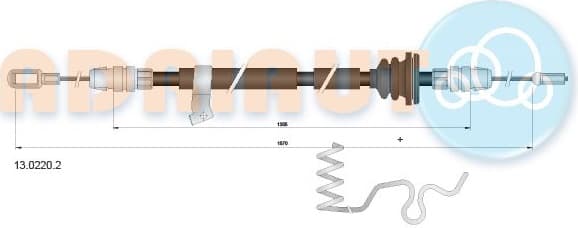 Cable handbrake 13.0220.2