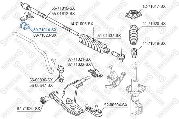 Mounting, stabiliser bar 89-71014-SX - image 2
