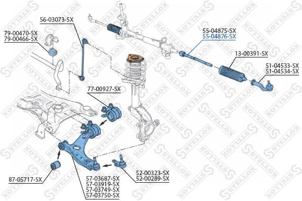 Inner Tie Rod 55-04876-SX