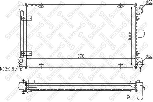 Radiator, engine cooling 10-25246-SX