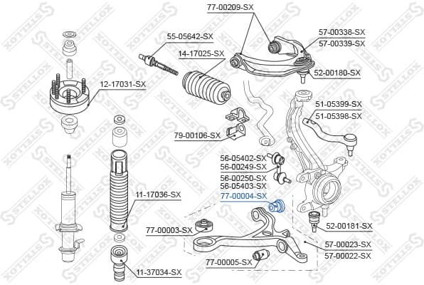 Mounting, control/trailing arm 77-00004-SX