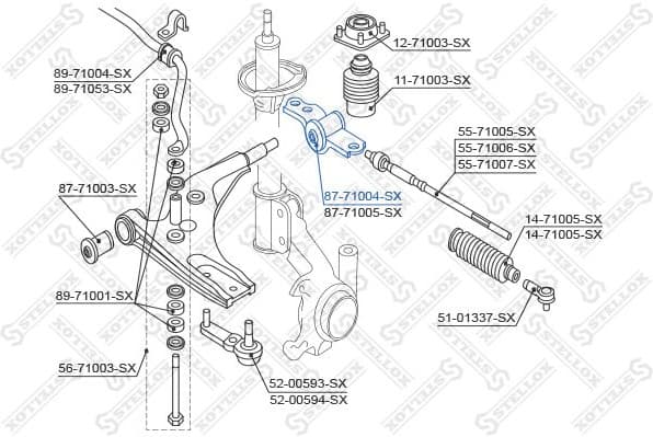 Mounting, control/trailing arm 87-71004-SX - image 2