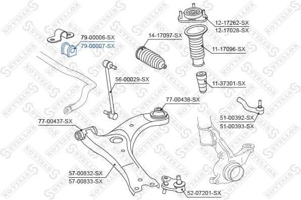 Mounting, stabiliser bar 79-00007-SX - image 2
