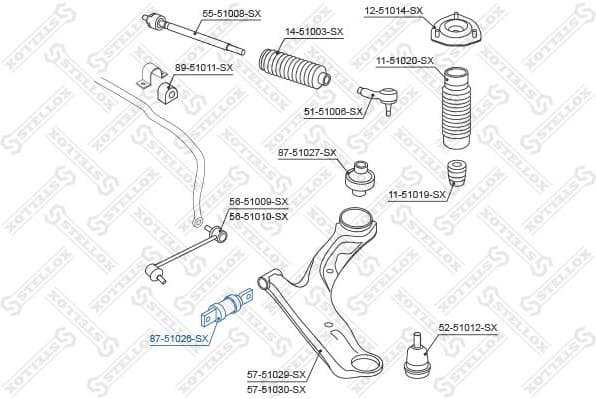 Mounting, control/trailing arm 87-51026-SX - image 2