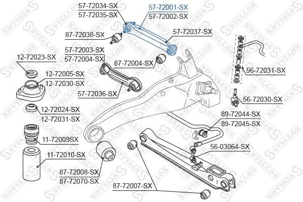 Control/Trailing Arm, wheel suspension 57-72001-SX - image 2