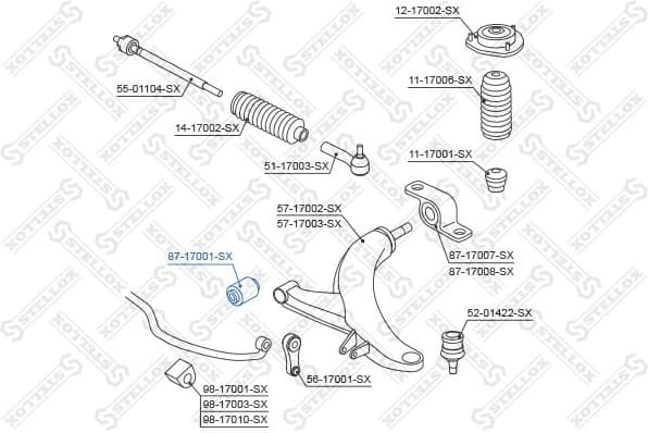 Mounting, control/trailing arm 87-17001-SX - image 2
