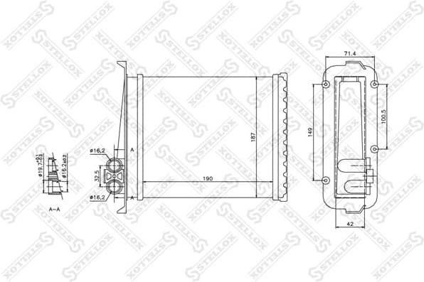 Heat Exchanger, interior heating 10-35023-SX