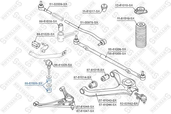 Mounting, stabiliser bar 89-61009-SX - image 2