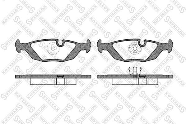 Brake Pad Set, disc brake 166 000-SX
