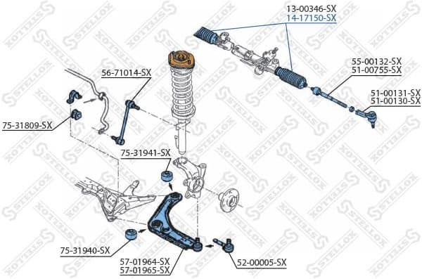 Bellow, steering 14-17150-SX