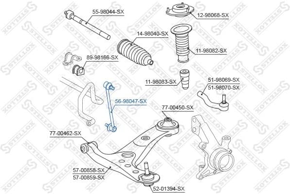 Link/Coupling Rod, stabiliser bar 56-98047-SX - image 2