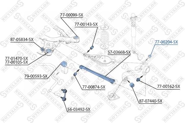 Mounting, control/trailing arm 77-00204-SX - image 2