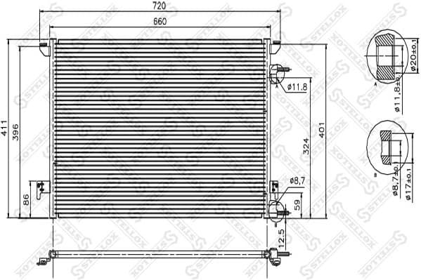 Condenser, air conditioning 10-45210-SX