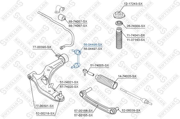 Link/Coupling Rod, stabiliser bar 56-04496-SX - image 2