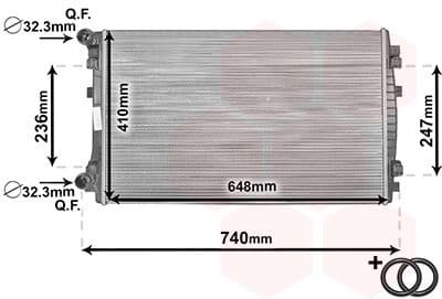 Radiator, engine cooling *** IR PLUS *** 58002338