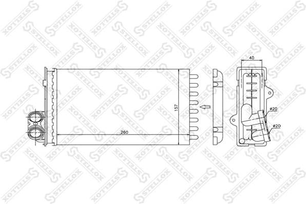 Heat Exchanger, interior heating 10-35015-SX