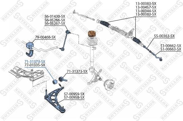 Mounting, control/trailing arm 71-31373-SX - image 2