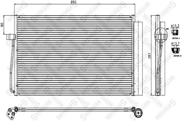 Condenser, air conditioning 10-45404-SX