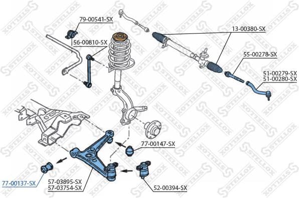 Mounting, control/trailing arm 77-00137-SX - image 2