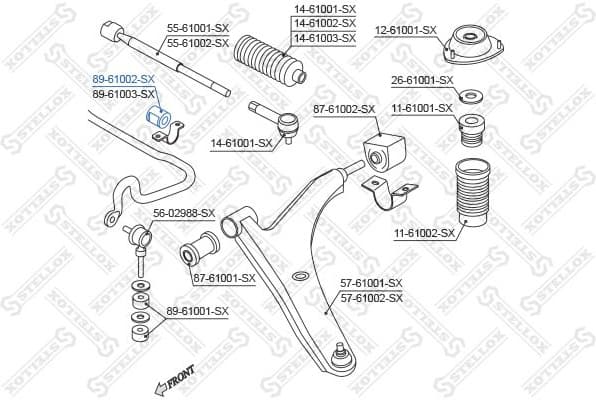 Mounting, stabiliser bar 89-61002-SX - image 2