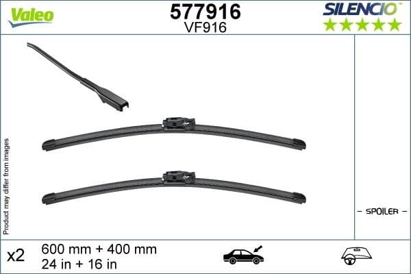 Wiper Blade SILENCIO FLAT BLADE SET 577916