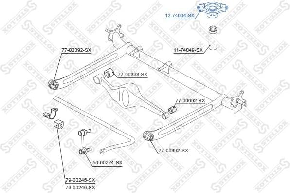 Suspension Strut Support Mount 12-74004-SX - image 2