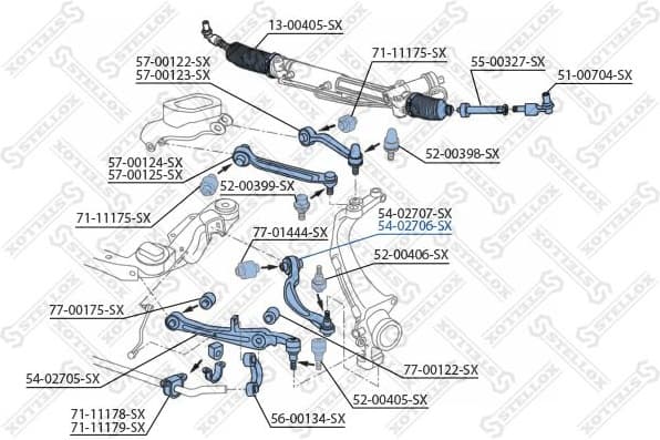 Control/Trailing Arm, wheel suspension 54-02706-SX - image 2