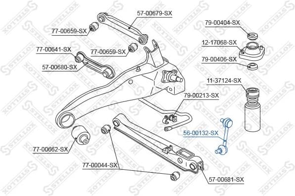 Link/Coupling Rod, stabiliser bar 56-00132-SX