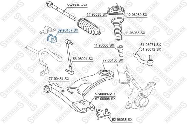 Mounting, stabiliser bar 89-98167-SX - image 2