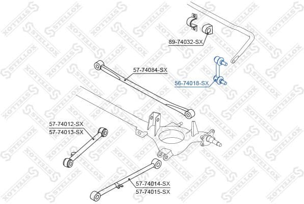 Link/Coupling Rod, stabiliser bar 56-74018-SX - image 2