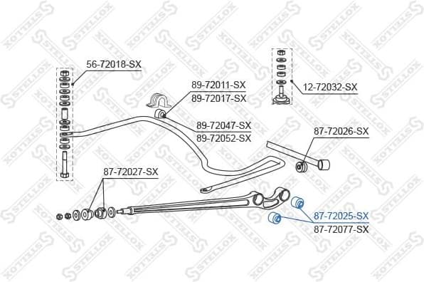 Mounting, control/trailing arm 87-72025-SX - image 2