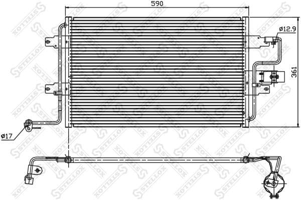 Condenser, air conditioning 10-45011-SX
