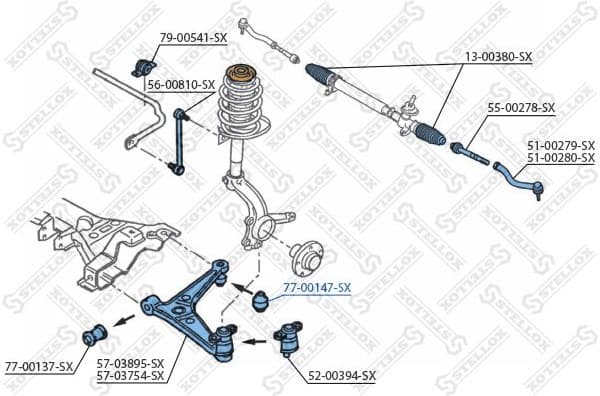 Mounting, control/trailing arm 77-00147-SX - image 2